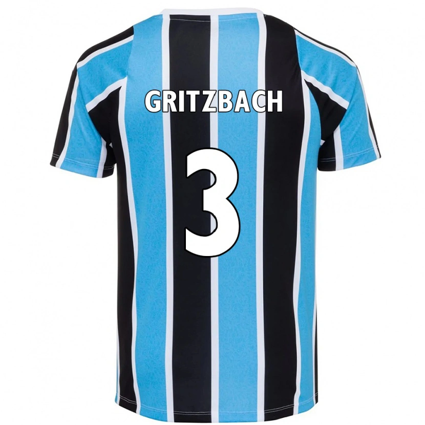 Danxen Niño Camiseta Fernanda Gritzbach #3 Azul Negro Blanco 1ª Equipación 2025/26 La Camisa