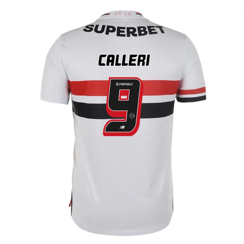 Danxen Niño Camiseta Jonathan Calleri #9 Negro Rojo 1ª Equipación 2025/26 La Camisa