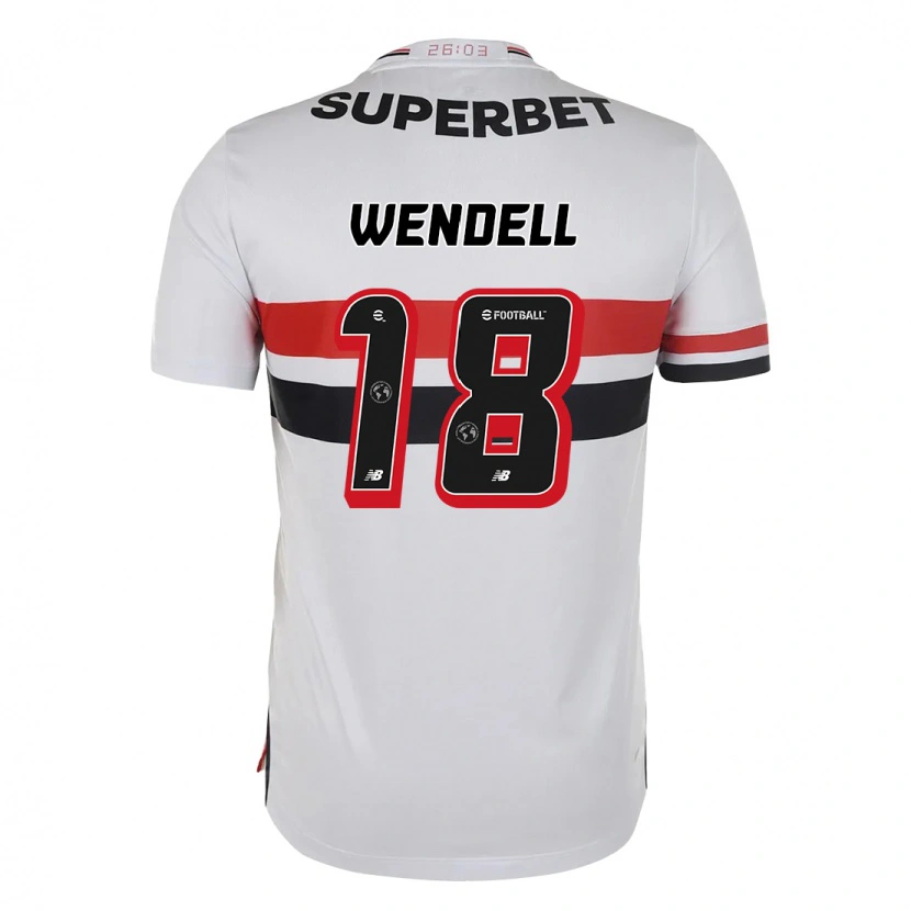 Danxen Niño Camiseta Wendell #18 Negro Rojo 1ª Equipación 2025/26 La Camisa