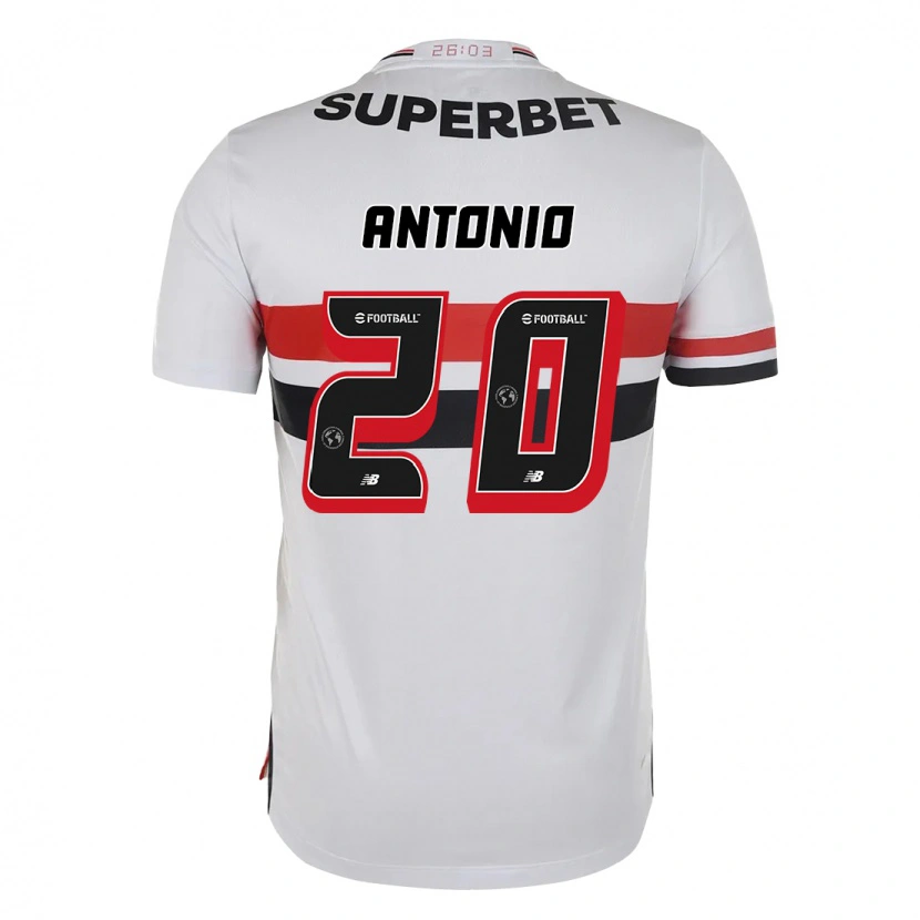 Danxen Niño Camiseta Marcos Antônio #20 Negro Rojo 1ª Equipación 2025/26 La Camisa