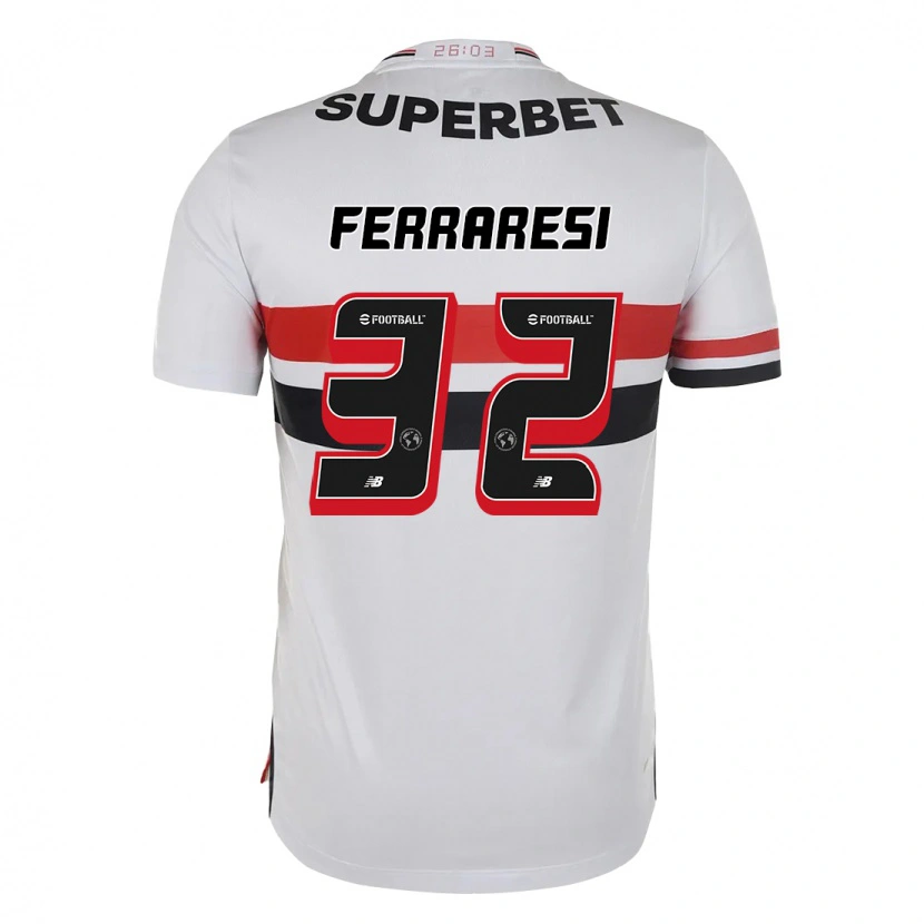 Danxen Niño Camiseta Nahuel Ferraresi #32 Negro Rojo 1ª Equipación 2025/26 La Camisa
