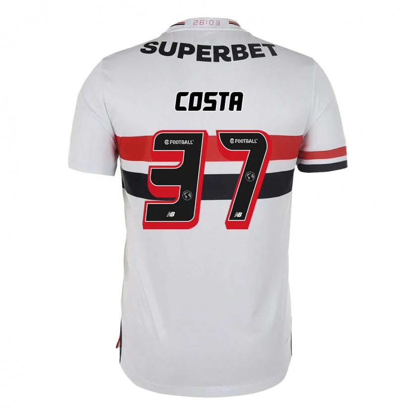 Danxen Niño Camiseta Talles Costa #37 Negro Rojo 1ª Equipación 2025/26 La Camisa