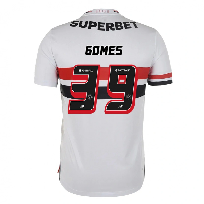 Danxen Niño Camiseta William Gomes #39 Negro Rojo 1ª Equipación 2025/26 La Camisa