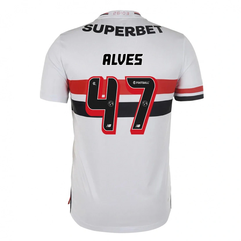 Danxen Niño Camiseta Matheus Alves #47 Negro Rojo 1ª Equipación 2025/26 La Camisa