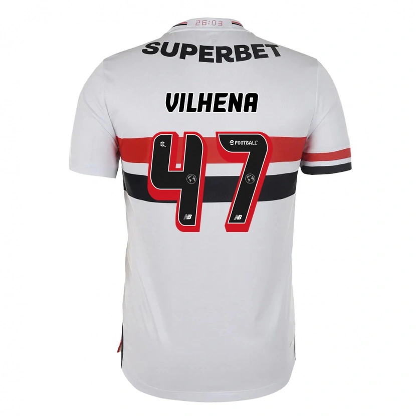 Danxen Niño Camiseta Pedro Vilhena #47 Negro Rojo 1ª Equipación 2025/26 La Camisa