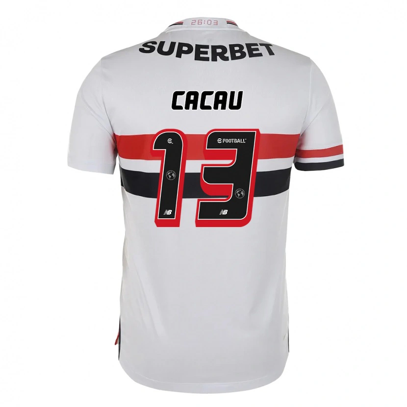Danxen Niño Camiseta Cacau #13 Negro Rojo 1ª Equipación 2025/26 La Camisa