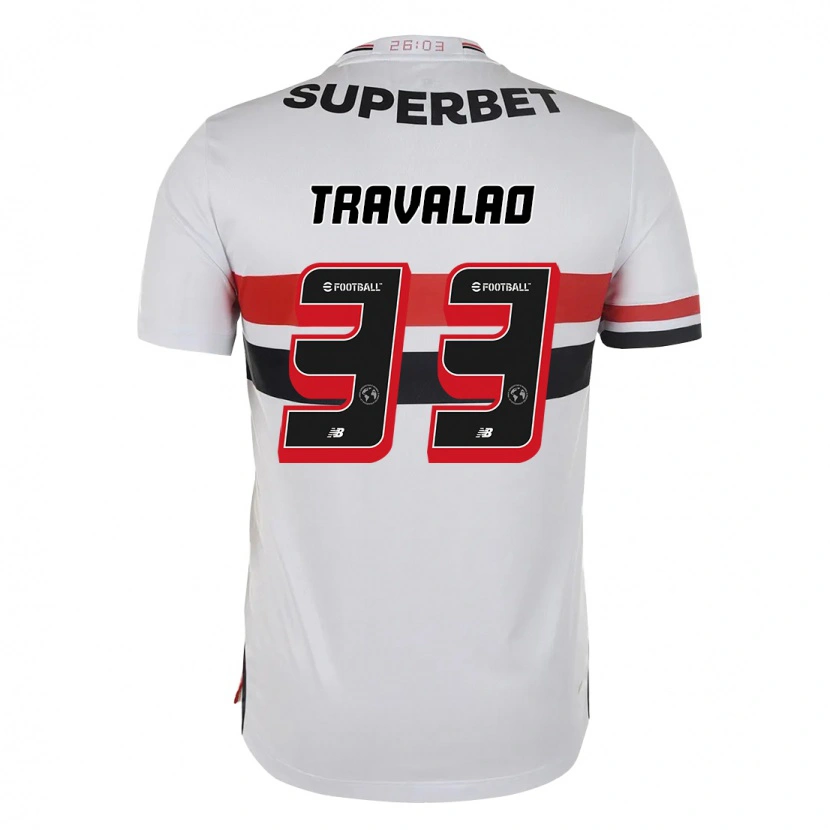 Danxen Niño Camiseta Rafa Travalão #33 Rojo Negro Blanco 1ª Equipación 2025/26 La Camisa