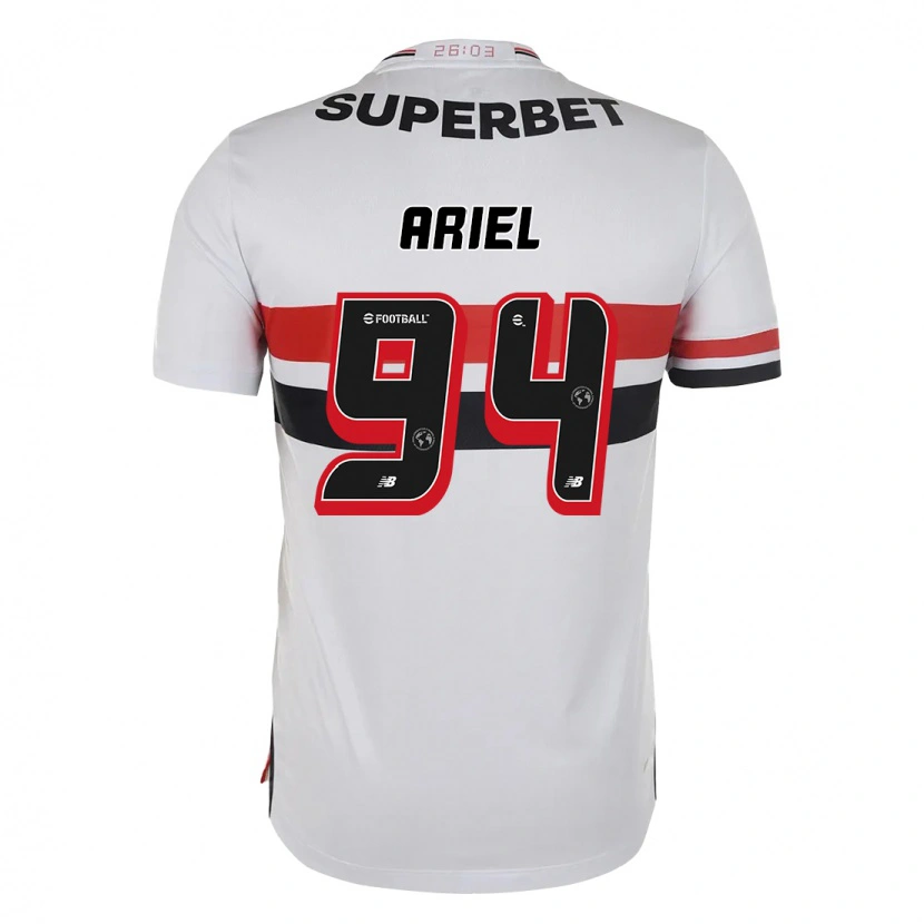 Danxen Niño Camiseta Ariel #94 Negro Rojo 1ª Equipación 2025/26 La Camisa