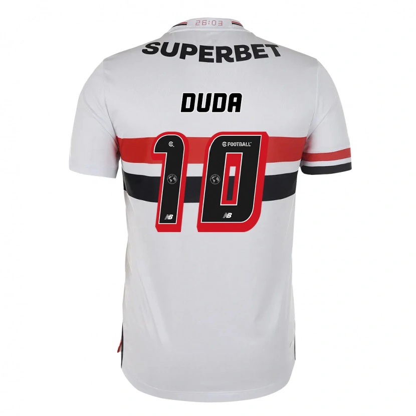 Danxen Niño Camiseta Duda #10 Negro Rojo 1ª Equipación 2025/26 La Camisa