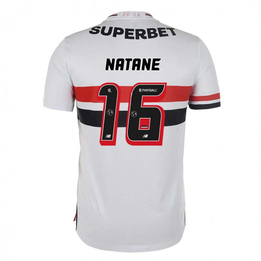 Danxen Niño Camiseta Natane #16 Negro Rojo 1ª Equipación 2025/26 La Camisa