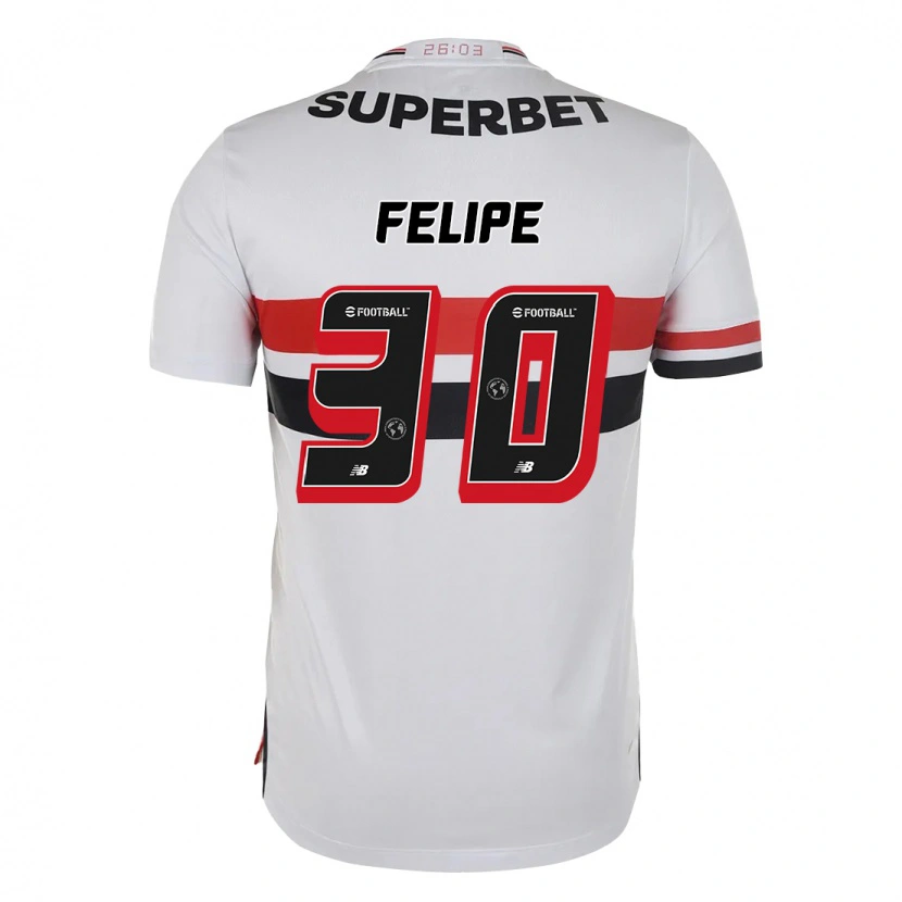 Danxen Niño Camiseta Everton Felipe #30 Negro Rojo 1ª Equipación 2025/26 La Camisa