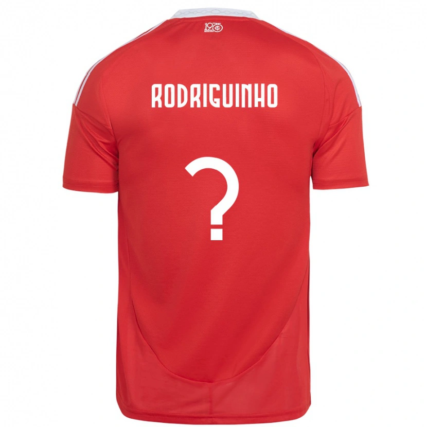 Danxen Niño Camiseta Rodriguinho #0 Rojo Blanco 1ª Equipación 2025/26 La Camisa