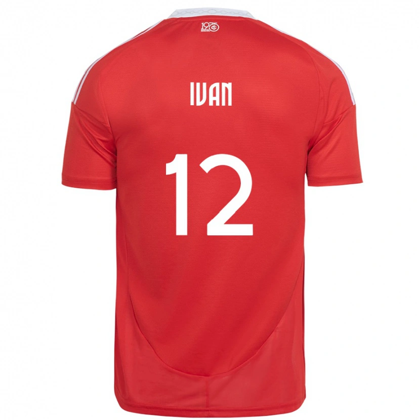 Danxen Niño Camiseta Ivan #12 Rojo Blanco 1ª Equipación 2025/26 La Camisa