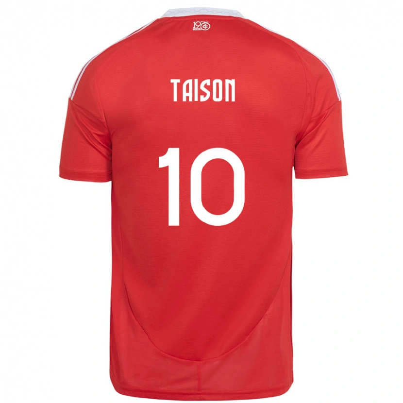 Danxen Niño Camiseta Taison #10 Rojo Blanco 1ª Equipación 2025/26 La Camisa