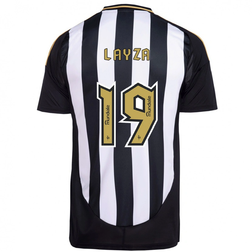 Danxen Niño Camiseta Layza #19 Blanco Negro 1ª Equipación 2025/26 La Camisa