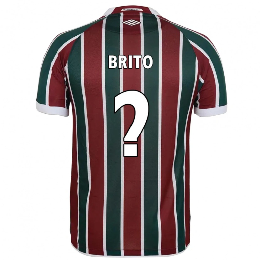 Danxen Niño Camiseta Luan Brito #0 Blanco Verde Granate 1ª Equipación 2025/26 La Camisa