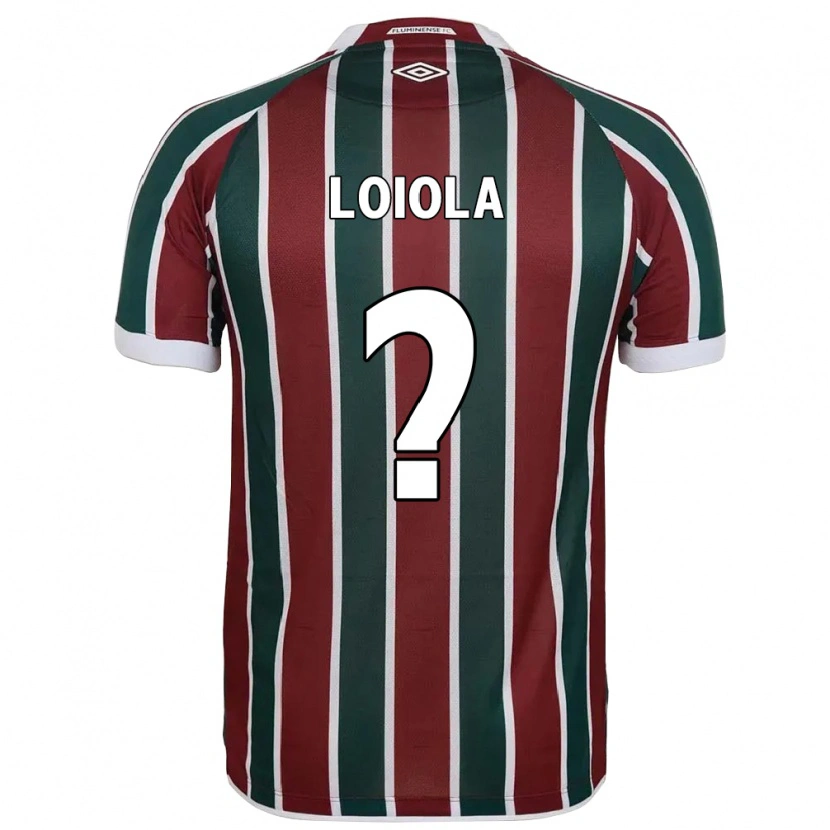 Danxen Niño Camiseta João Loiola #0 Blanco Verde Granate 1ª Equipación 2025/26 La Camisa