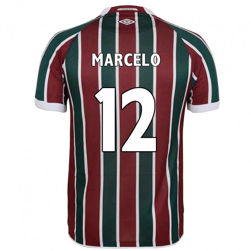 Danxen Niño Camiseta Marcelo #12 Blanco Verde Granate 1ª Equipación 2025/26 La Camisa