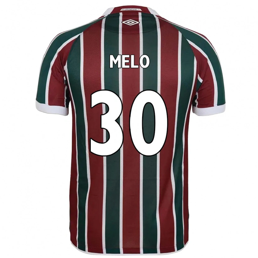 Danxen Niño Camiseta Felipe Melo #30 Blanco Verde Granate 1ª Equipación 2025/26 La Camisa