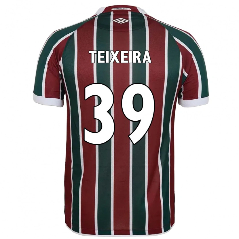 Danxen Niño Camiseta Gabriel Teixeira #39 Verde Granate Blanco 1ª Equipación 2025/26 La Camisa