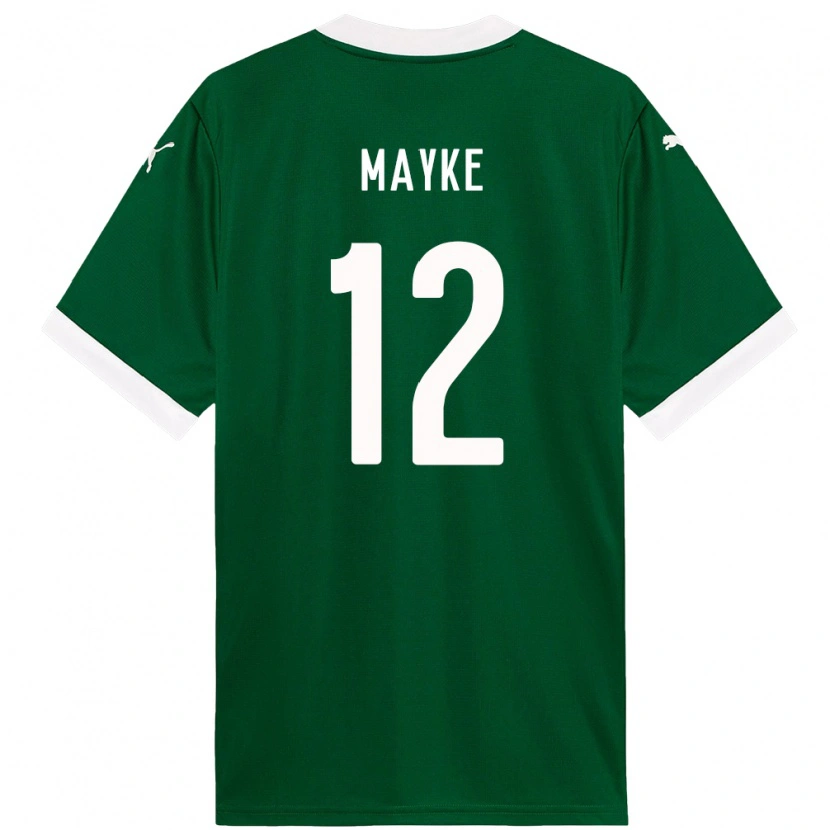Danxen Niño Camiseta Mayke #12 Blanco Verde 1ª Equipación 2025/26 La Camisa