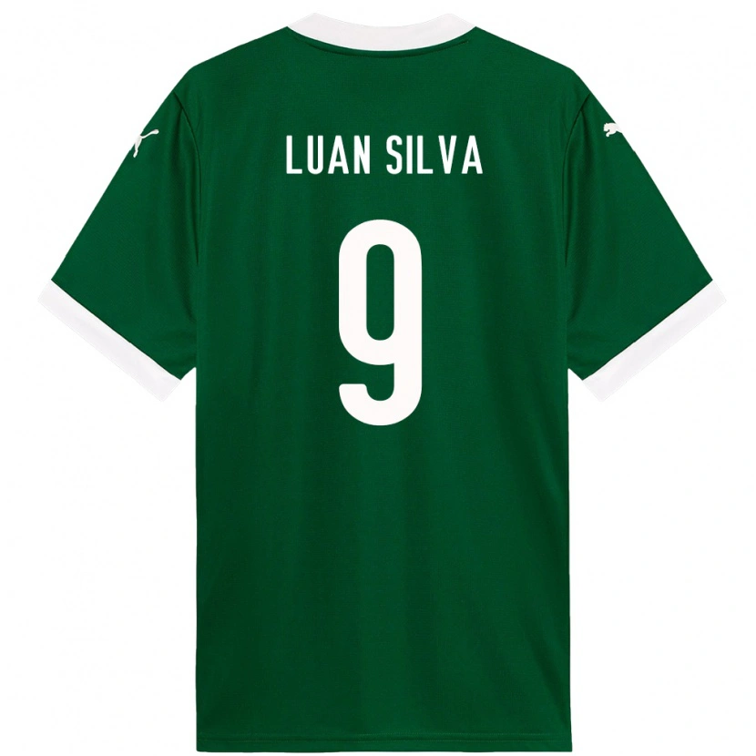 Danxen Niño Camiseta Luan Silva #9 Blanco Verde 1ª Equipación 2025/26 La Camisa