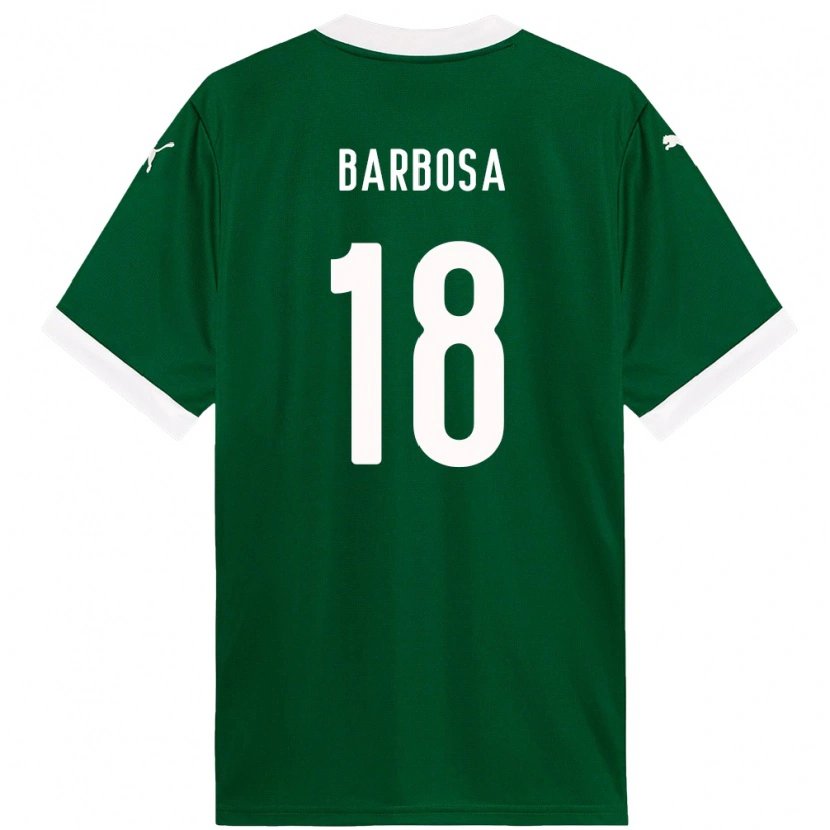 Danxen Niño Camiseta Danilo Barbosa #18 Blanco Verde 1ª Equipación 2025/26 La Camisa