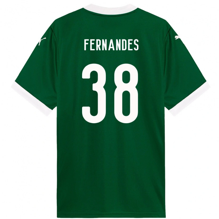 Danxen Niño Camiseta Matheus Fernandes #38 Blanco Verde 1ª Equipación 2025/26 La Camisa