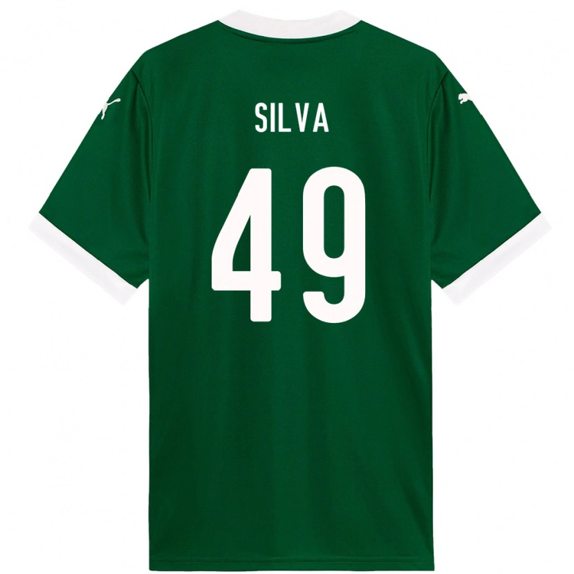 Danxen Niño Camiseta Gabriel Silva #49 Blanco Verde 1ª Equipación 2025/26 La Camisa