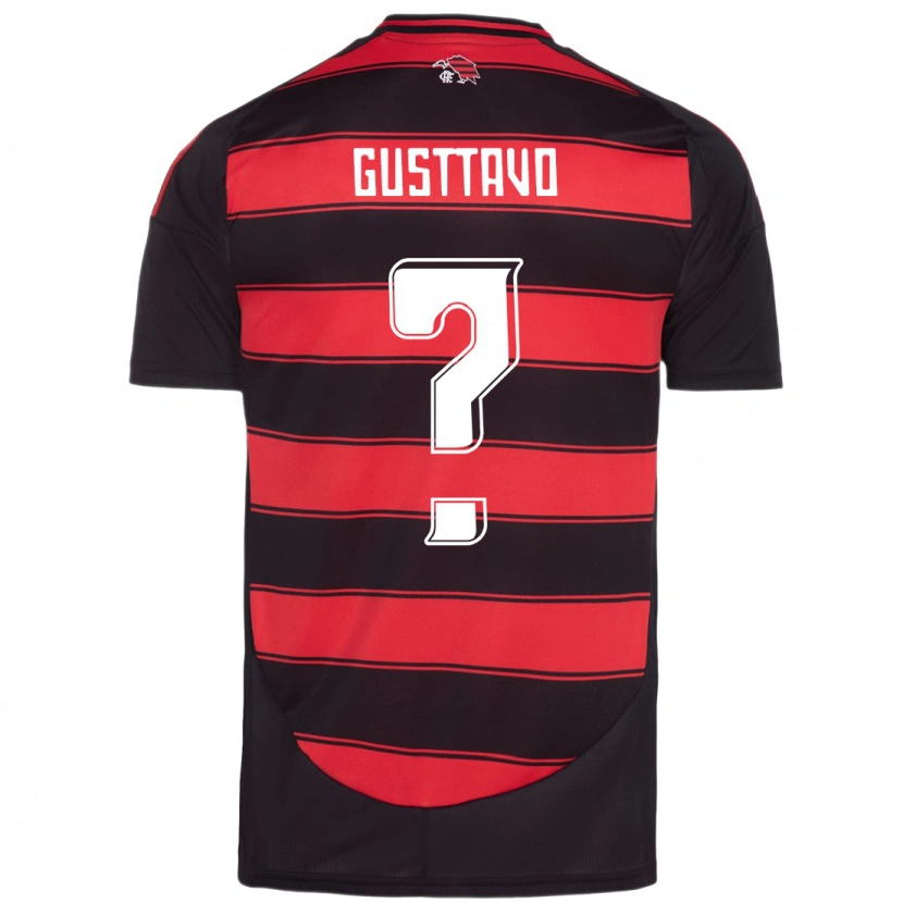 Danxen Niño Camiseta Gusttavo Sousa #0 Rojo Negro 1ª Equipación 2025/26 La Camisa
