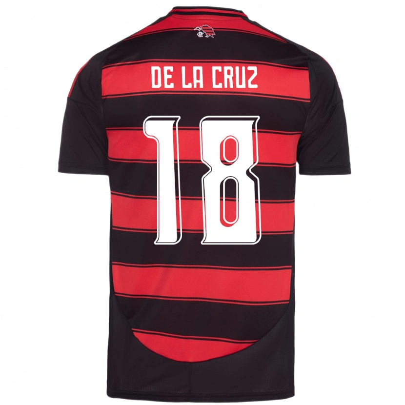 Danxen Niño Camiseta Nicolás De La Cruz #18 Blanco Rojo 1ª Equipación 2025/26 La Camisa