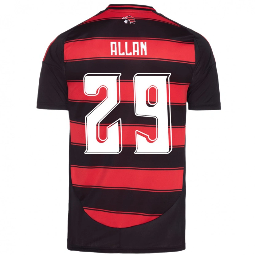 Danxen Niño Camiseta Allan #29 Blanco Rojo 1ª Equipación 2025/26 La Camisa