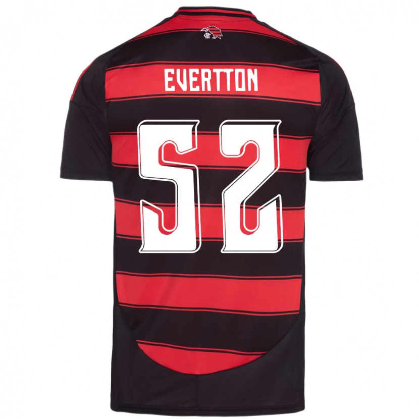 Danxen Niño Camiseta Evertton Araújo #52 Blanco Rojo 1ª Equipación 2025/26 La Camisa