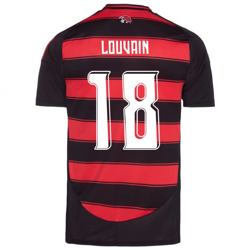 Danxen Niño Camiseta Gaby Louvain #18 Blanco Rojo 1ª Equipación 2025/26 La Camisa