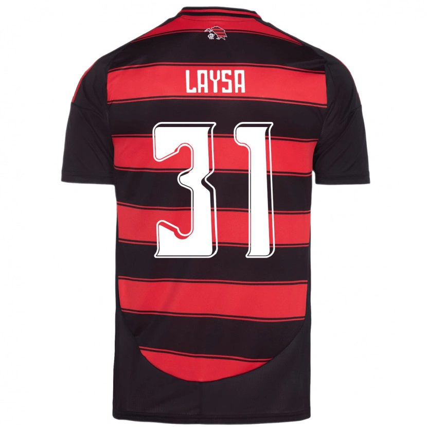 Danxen Niño Camiseta Laysa #31 Rojo Negro 1ª Equipación 2025/26 La Camisa