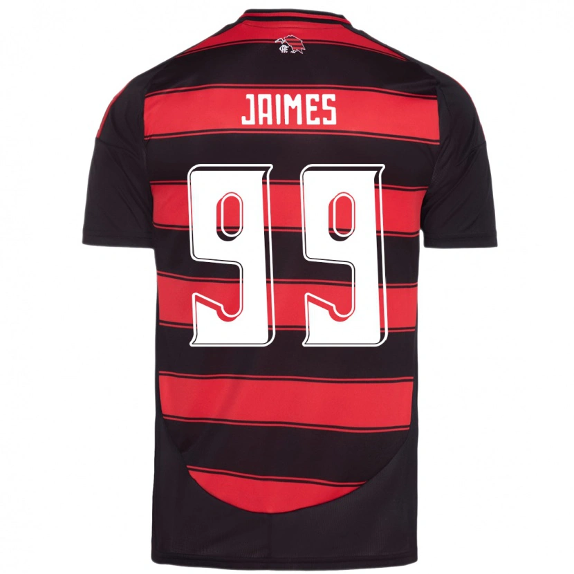 Danxen Niño Camiseta Sole Jaimes #99 Blanco Rojo 1ª Equipación 2025/26 La Camisa