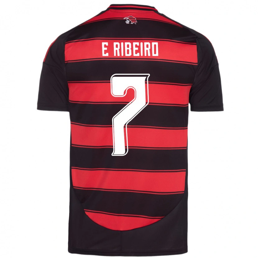 Danxen Niño Camiseta Everton Ribeiro #7 Blanco Rojo 1ª Equipación 2025/26 La Camisa