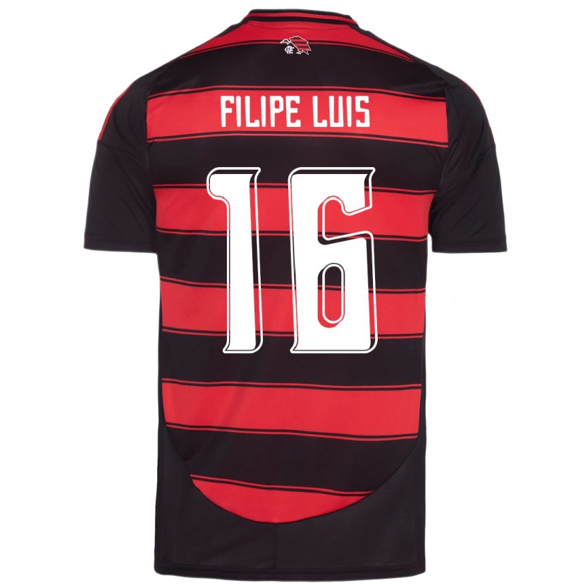 Danxen Niño Camiseta Filipe Luis #16 Blanco Rojo 1ª Equipación 2025/26 La Camisa