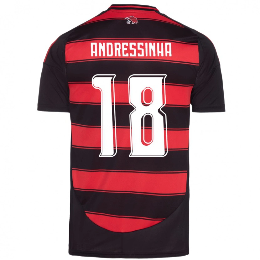 Danxen Niño Camiseta Andressinha #18 Blanco Rojo 1ª Equipación 2025/26 La Camisa