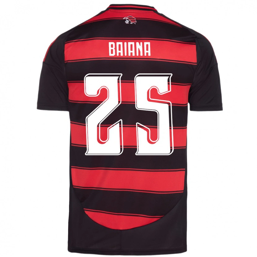 Danxen Niño Camiseta Larissa Baiana #25 Blanco Rojo 1ª Equipación 2025/26 La Camisa