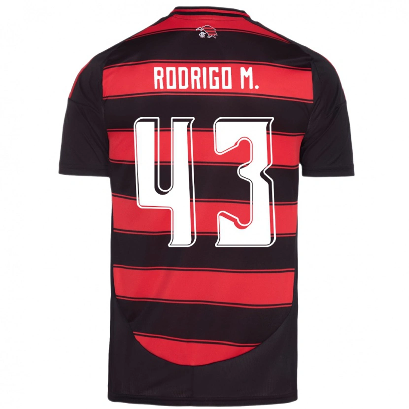 Danxen Niño Camiseta Rodrigo Muniz #43 Blanco Rojo 1ª Equipación 2025/26 La Camisa