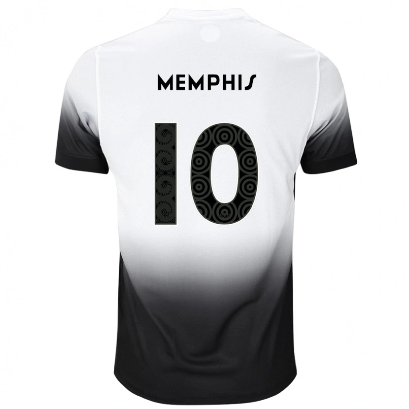 Danxen Niño Camiseta Memphis Depay #10 Negro Blanco 1ª Equipación 2025/26 La Camisa
