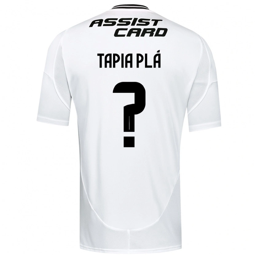 Danxen Niño Camiseta Santiago Tapia Plá #0 Negro Blanco 1ª Equipación 2025/26 La Camisa