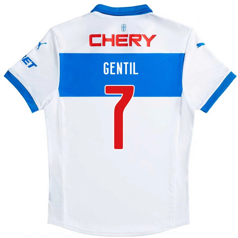 Danxen Niño Camiseta Jader Gentil #7 Azul Real Blanco 1ª Equipación 2025/26 La Camisa