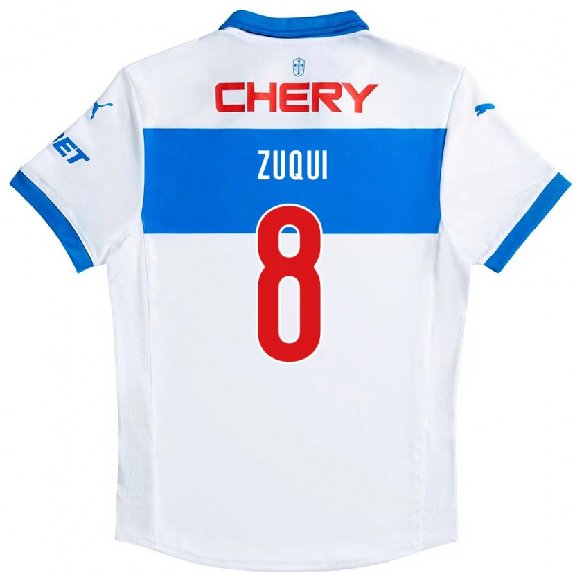 Danxen Niño Camiseta Fernando Zuqui #8 Azul Real Blanco 1ª Equipación 2025/26 La Camisa