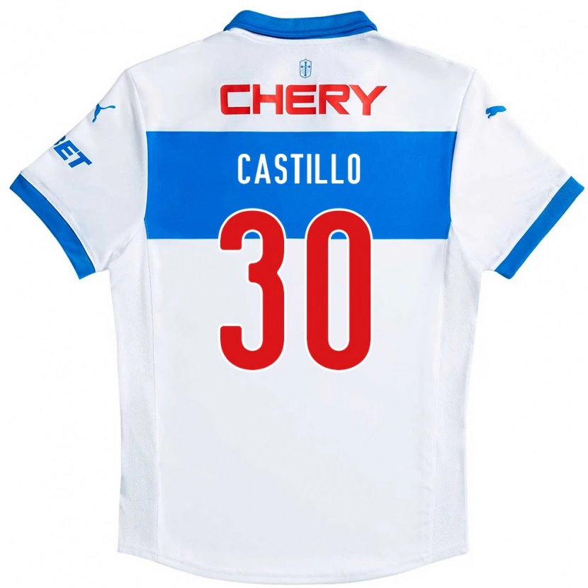 Danxen Niño Camiseta Nicolas Castillo #30 Azul Real Blanco 1ª Equipación 2025/26 La Camisa