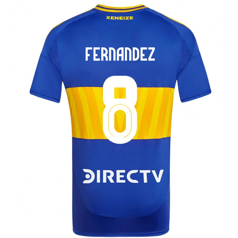 Danxen Niño Camiseta Guillermo Fernandez #8 Azul Real Amarillo 1ª Equipación 2025/26 La Camisa
