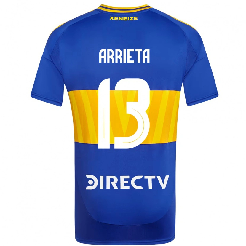 Danxen Niño Camiseta Thomas Arrieta #13 Azul Real Amarillo 1ª Equipación 2025/26 La Camisa