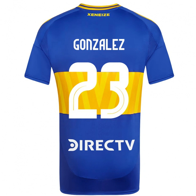 Danxen Niño Camiseta Diego Gonzalez #23 Azul Real Amarillo 1ª Equipación 2025/26 La Camisa