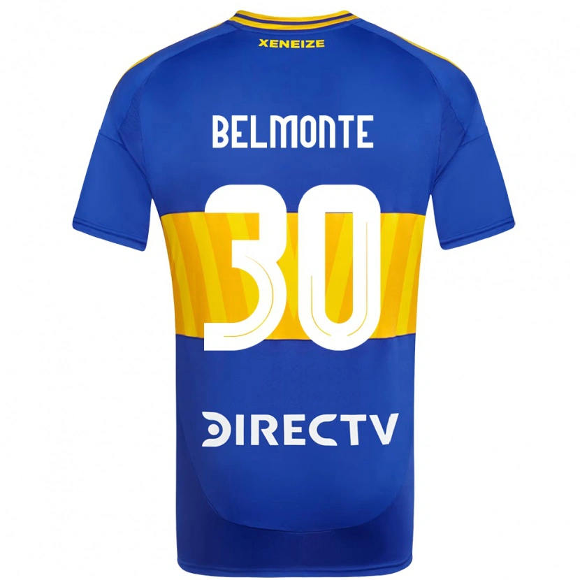 Danxen Niño Camiseta Tomás Belmonte #30 Azul Real Amarillo 1ª Equipación 2025/26 La Camisa